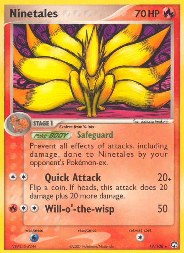 Ninetales — illustrated card