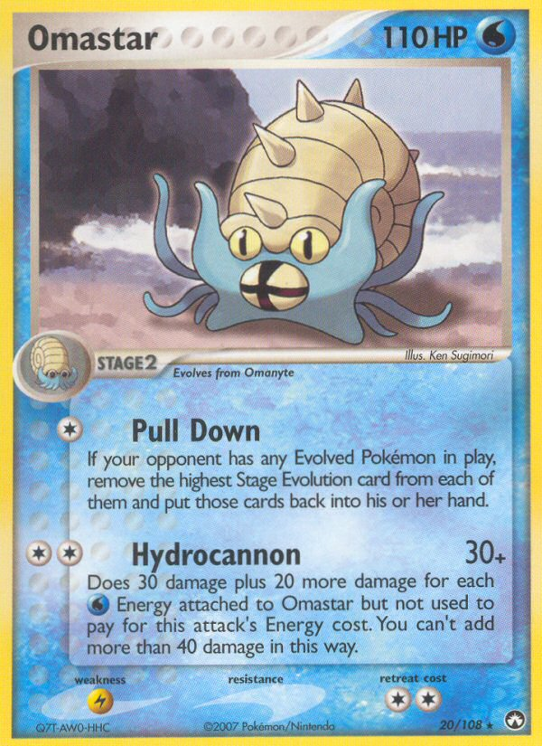 Omastar — illustrated card
