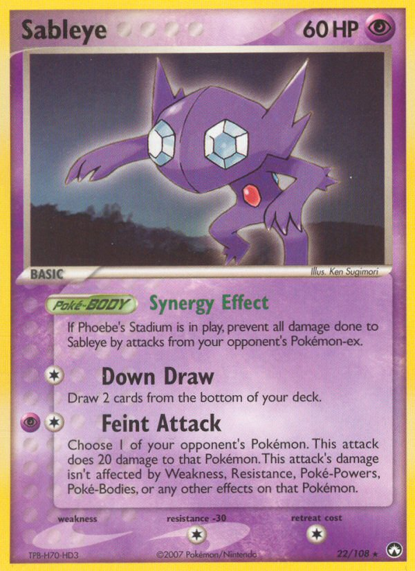 Sableye — illustrated card