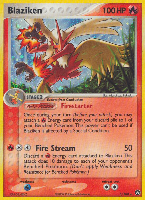 Blaziken — illustrated card