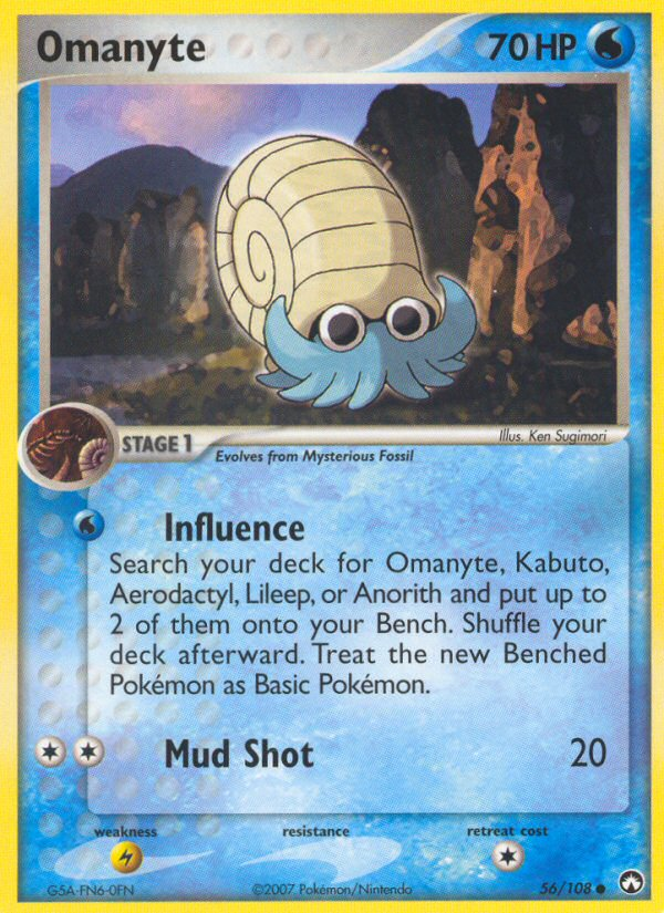 Omanyte — illustrated card