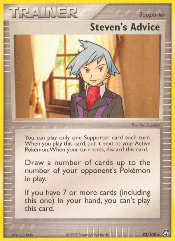 Steven's Advice — illustrated card