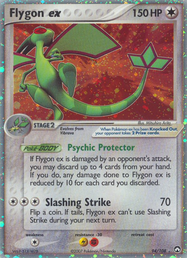 Flygon ex — illustrated card