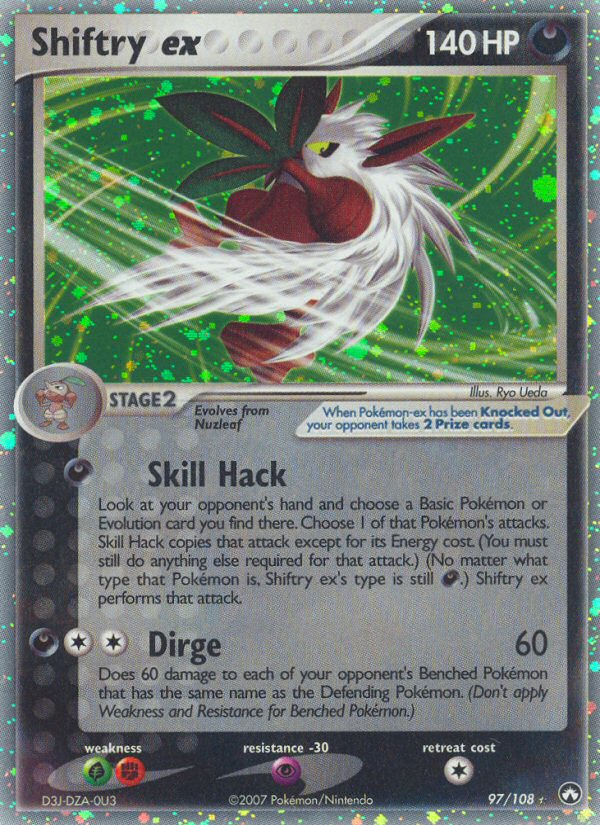 Shiftry ex — illustrated card