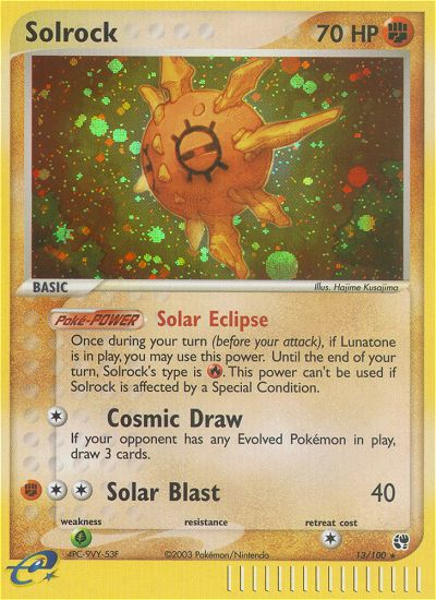 Solrock — illustrated card
