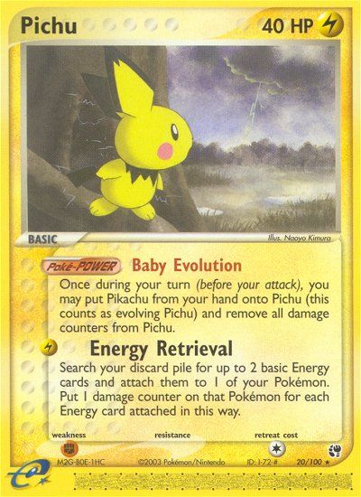 Pichu — illustrated card