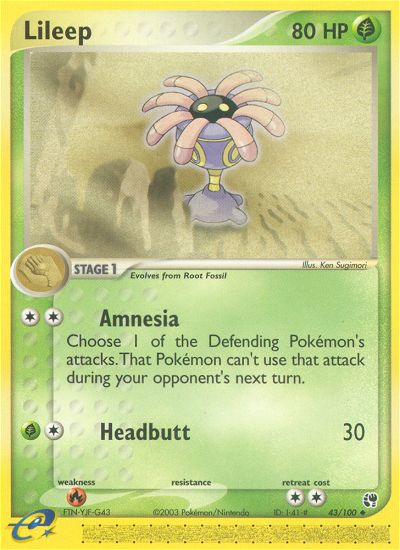 Lileep — illustrated card