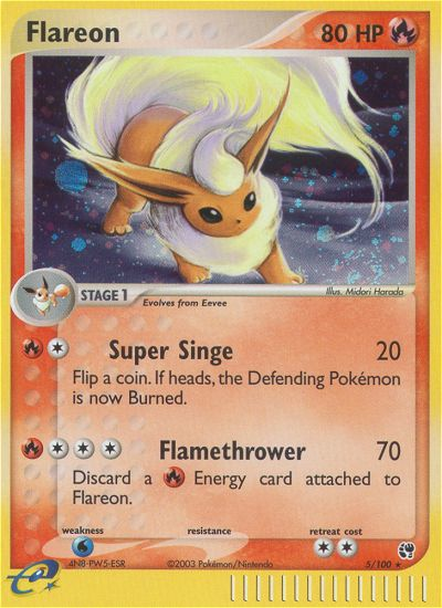 Flareon — illustrated card
