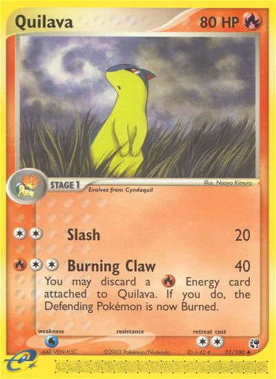 Quilava — illustrated card