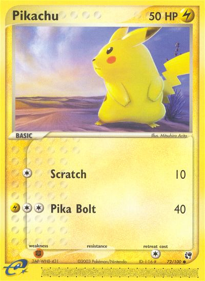Pikachu — illustrated card