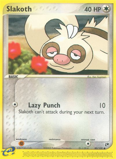 Slakoth — illustrated card
