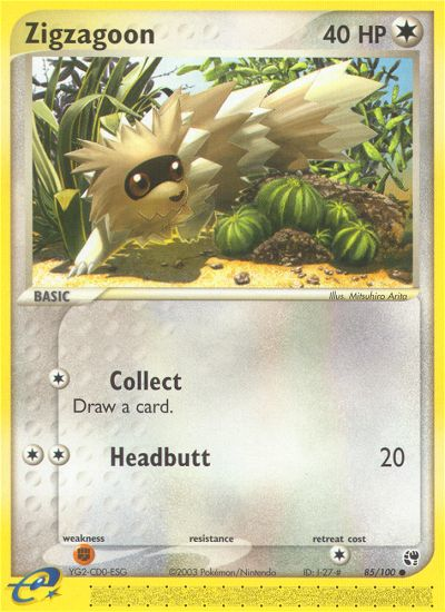Zigzagoon — illustrated card