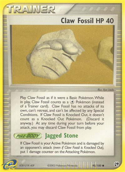 Claw Fossil — illustrated card