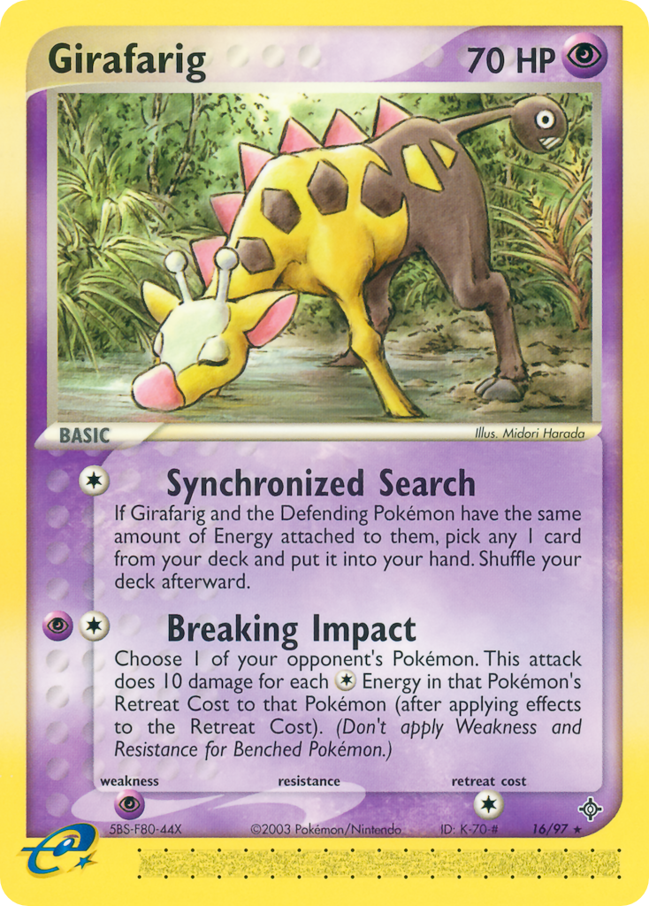 Girafarig — illustrated card