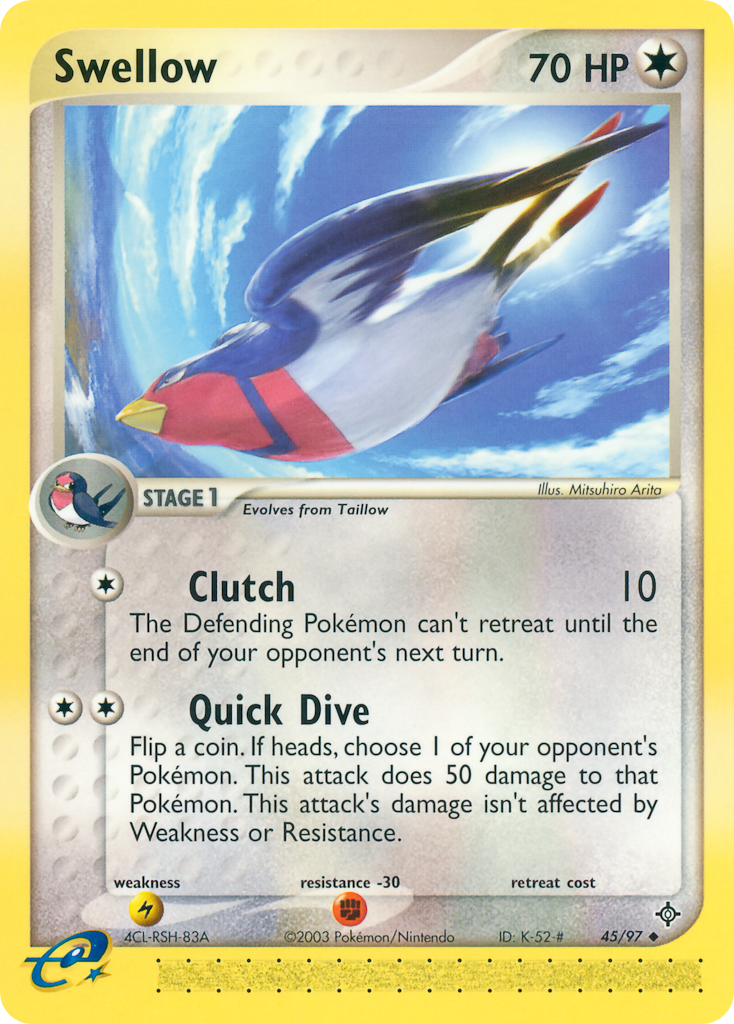 Swellow — illustrated card