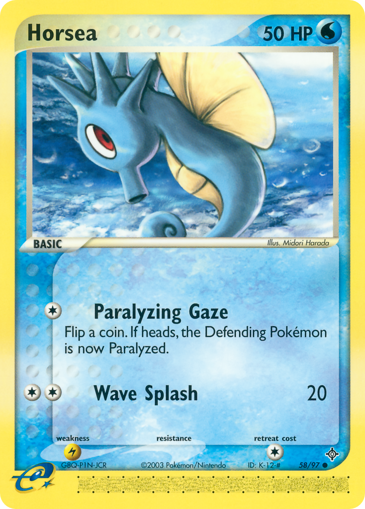 Horsea — illustrated card