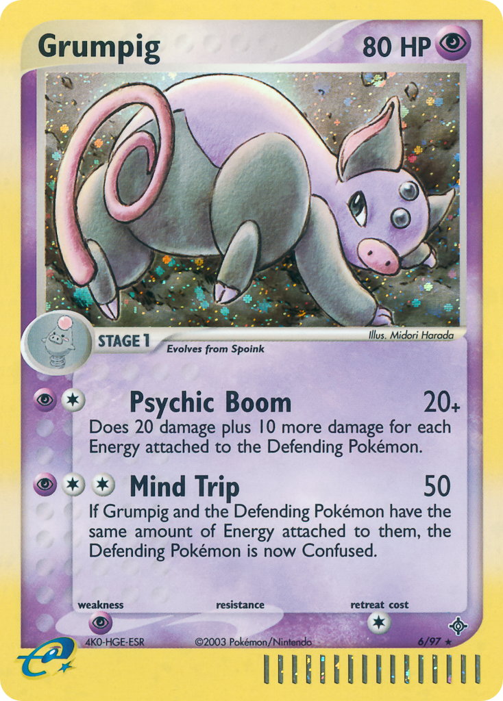 Grumpig — illustrated card