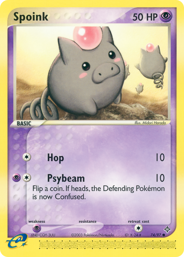 Spoink — illustrated card