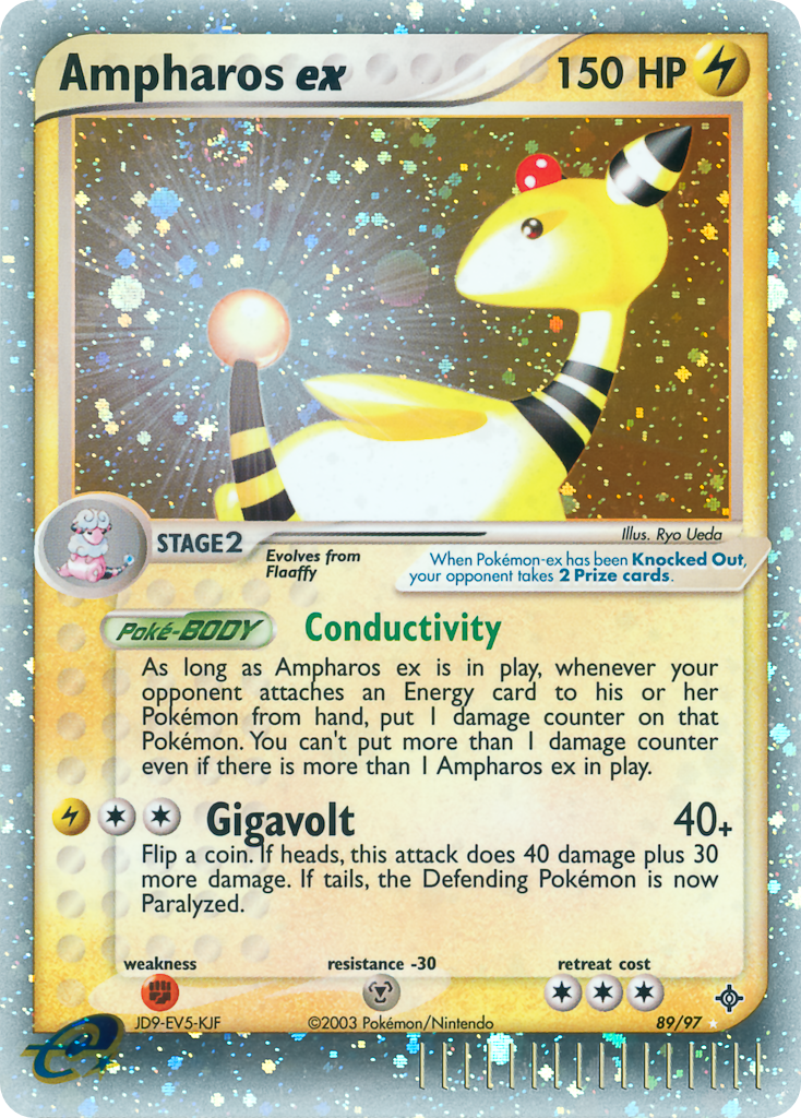 Ampharos ex — illustrated card