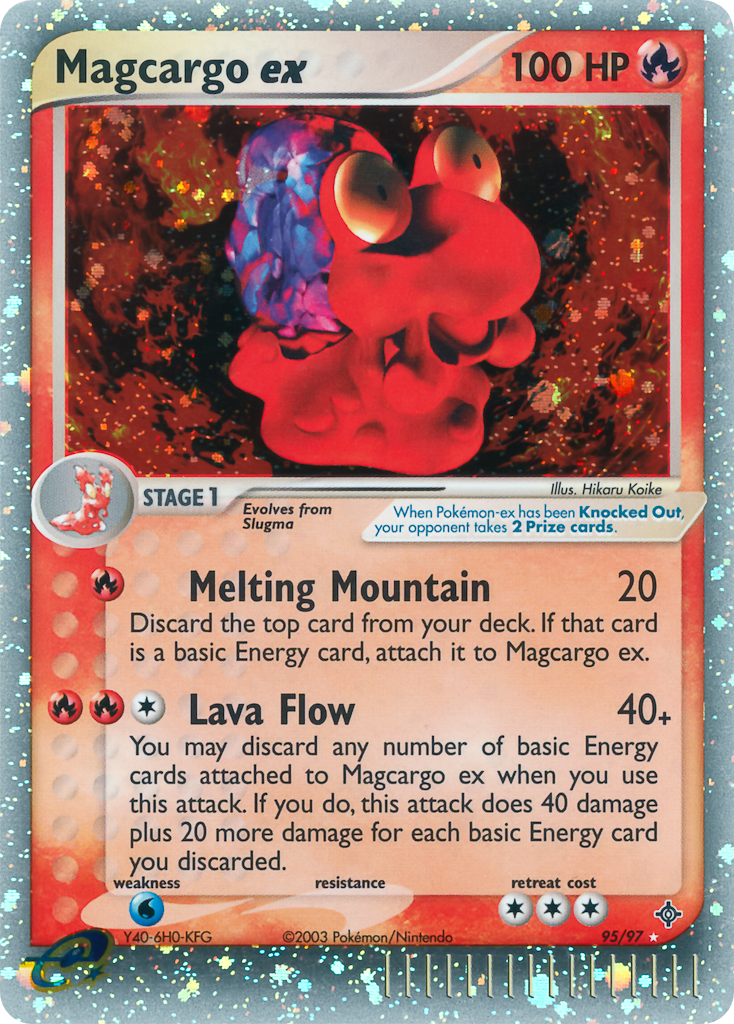 Magcargo ex — illustrated card