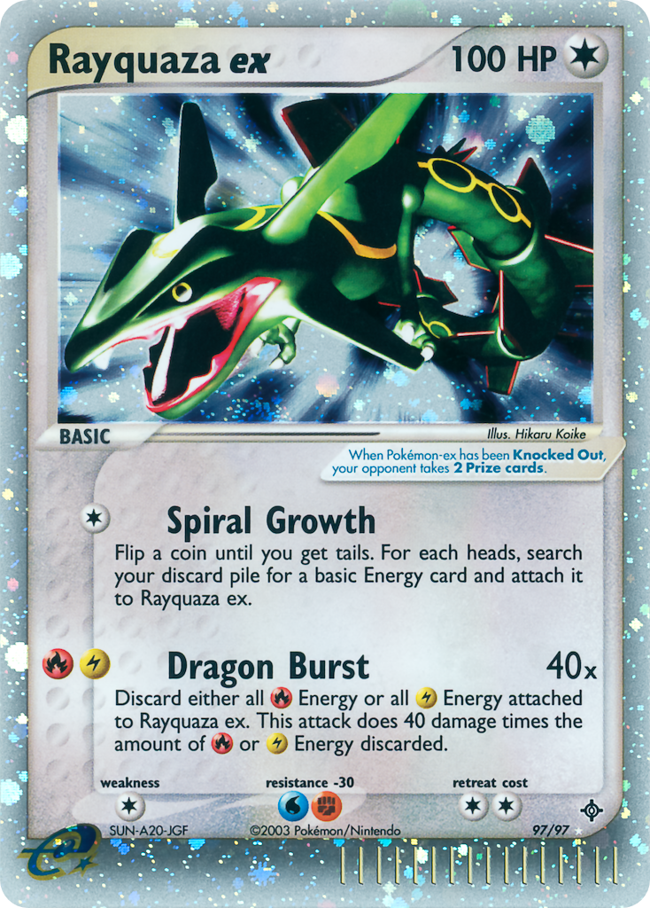 Rayquaza ex — illustrated card