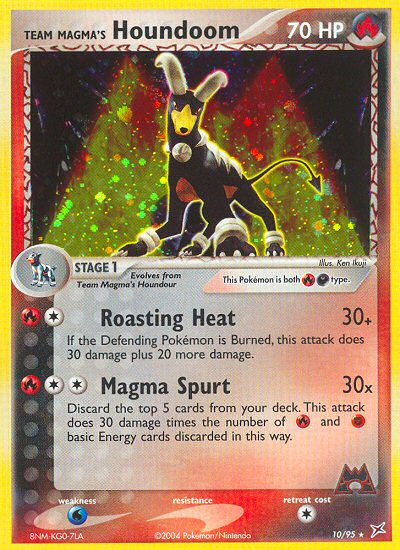Team Magma's Houndoom — illustrated card