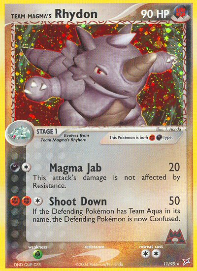 Team Magma's Rhydon — illustrated card