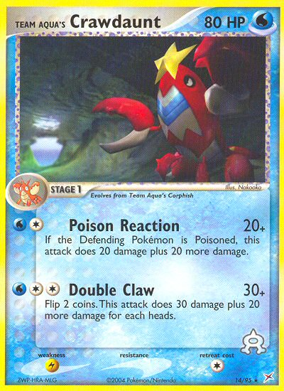 Team Aqua's Crawdaunt — illustrated card