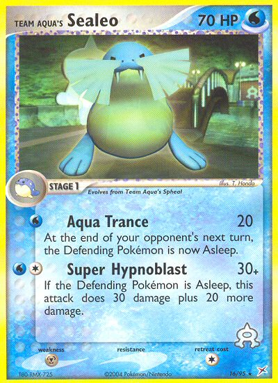 Team Aqua's Sealeo — illustrated card
