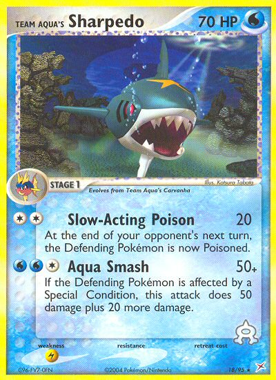 Team Aqua's Sharpedo — illustrated card