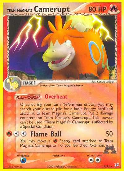Team Magma's Camerupt — illustrated card