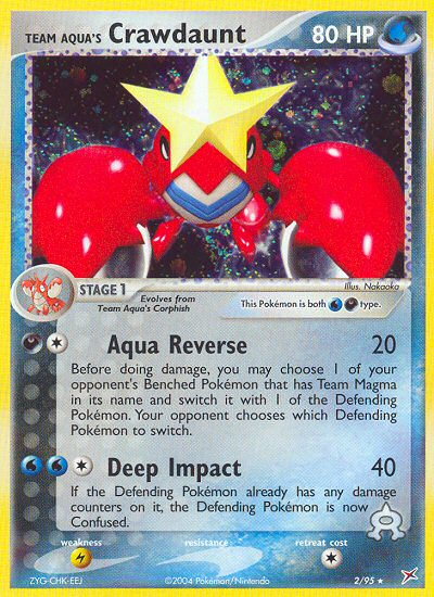 Team Aqua's Crawdaunt — illustrated card