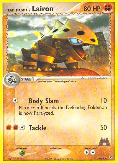 Team Magma's Lairon — illustrated card