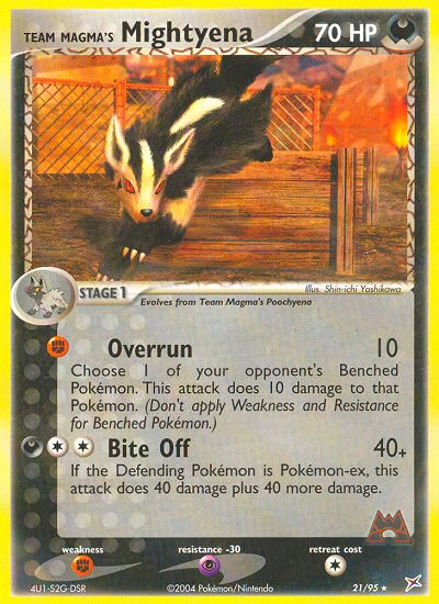 Team Magma's Mightyena — illustrated card