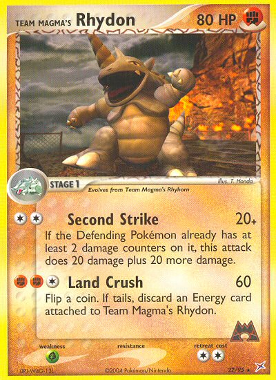 Team Magma's Rhydon — illustrated card