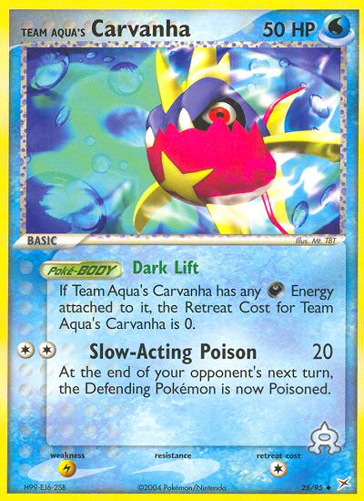 Team Aqua's Carvanha — illustrated card
