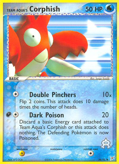 Team Aqua's Corphish — illustrated card