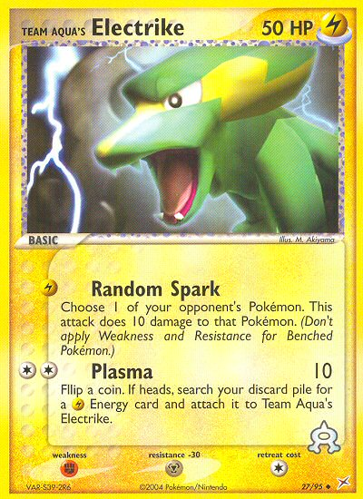 Team Aqua's Electrike — illustrated card