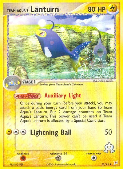 Team Aqua's Lanturn — illustrated card