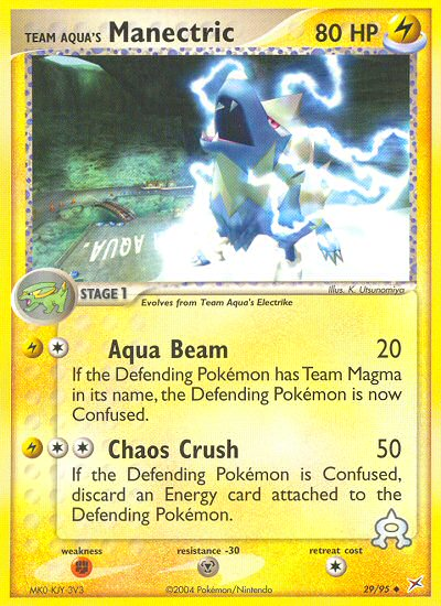 Team Aqua's Manectric — illustrated card