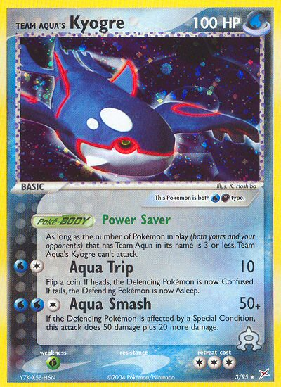 Team Aqua's Kyogre — illustrated card