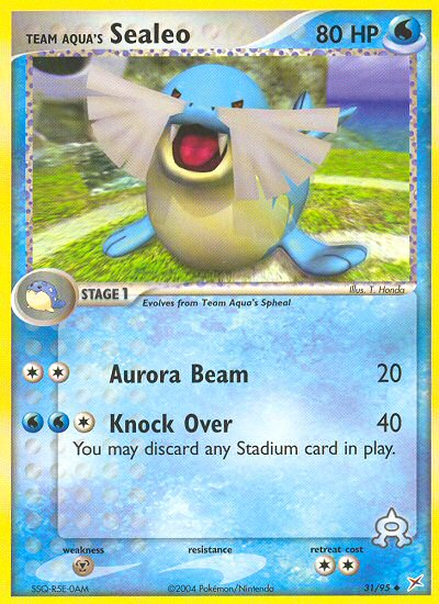 Team Aqua's Sealeo — illustrated card