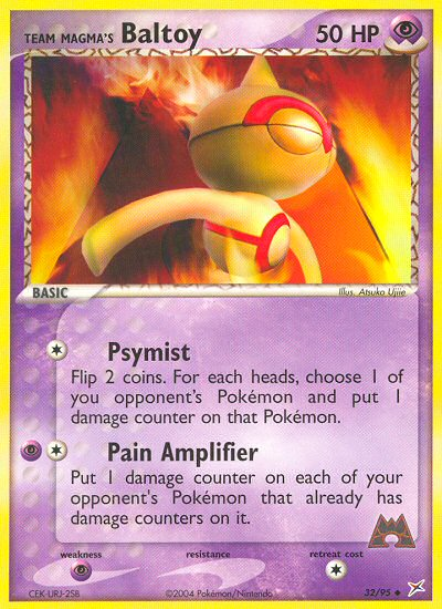 Team Magma's Baltoy — illustrated card
