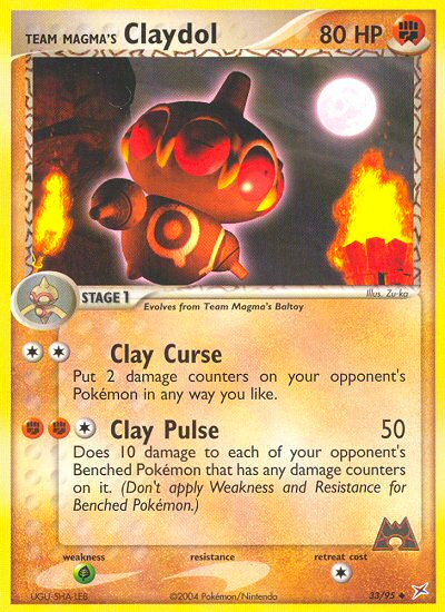 Team Magma's Claydol — illustrated card