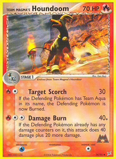 Team Magma's Houndoom — illustrated card