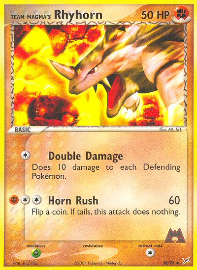 Team Magma's Rhyhorn — illustrated card
