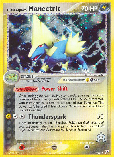 Team Aqua's Manectric — illustrated card