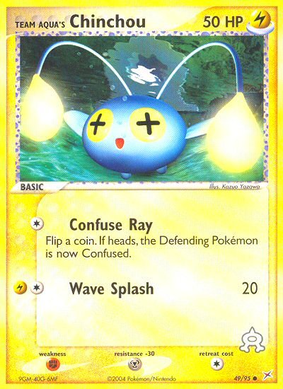 Team Aqua's Chinchou — illustrated card