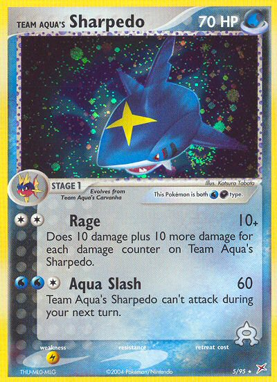 Team Aqua's Sharpedo — illustrated card