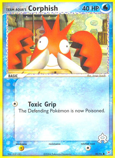 Team Aqua's Corphish — illustrated card